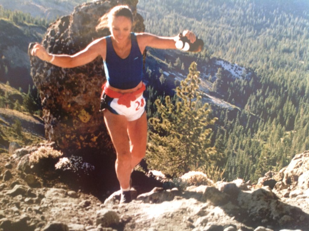 Bjorg Austrheim-Smith runs on a trail